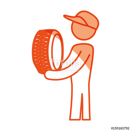 500x500 Worker Mechanic Silhouette Icon Vector Illustration Graphic Design