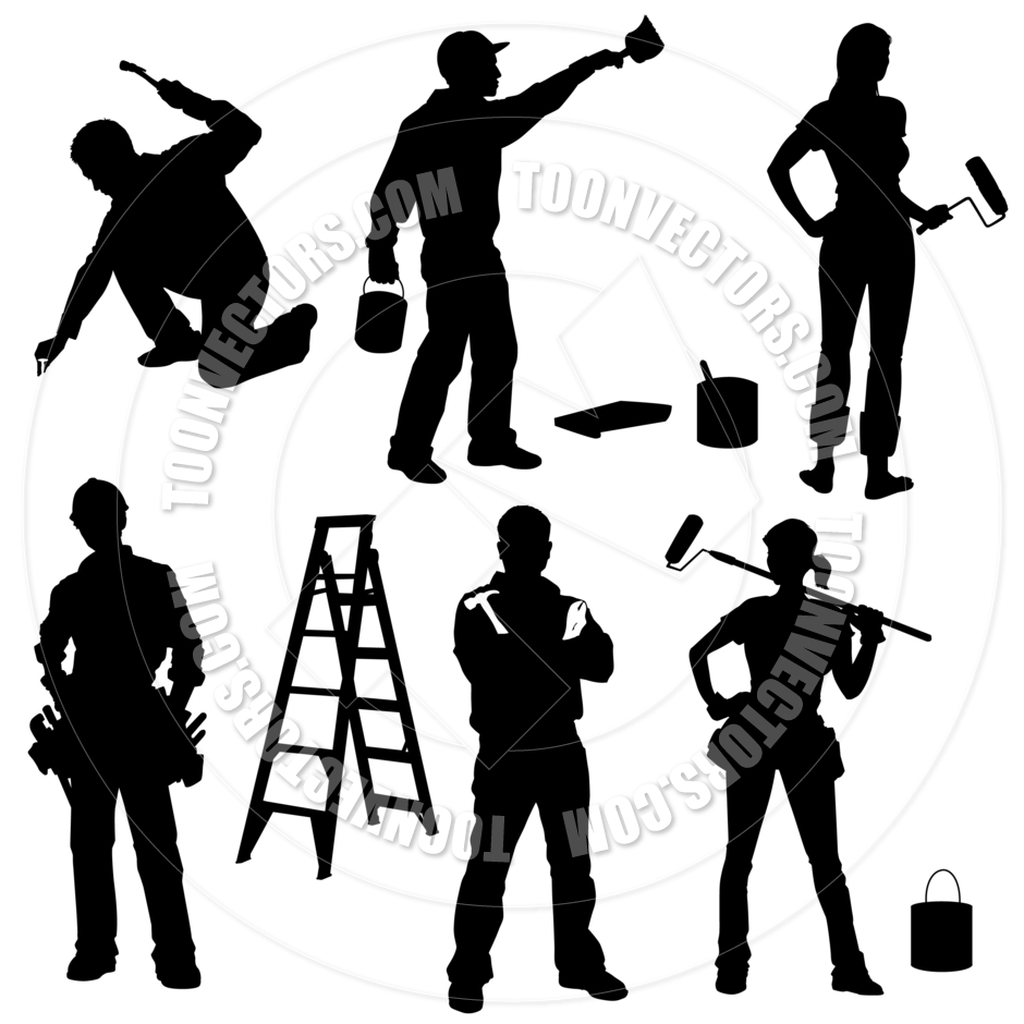 940x940 Home Improvement Silhouettes By Koq Creative Toon Vectors Eps