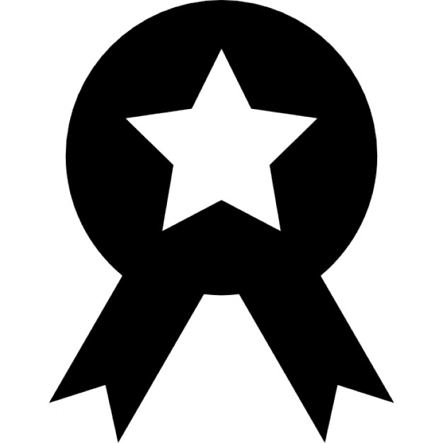 626x626 Medal Circle With A Star And Ribbon Tails Icons Free Download