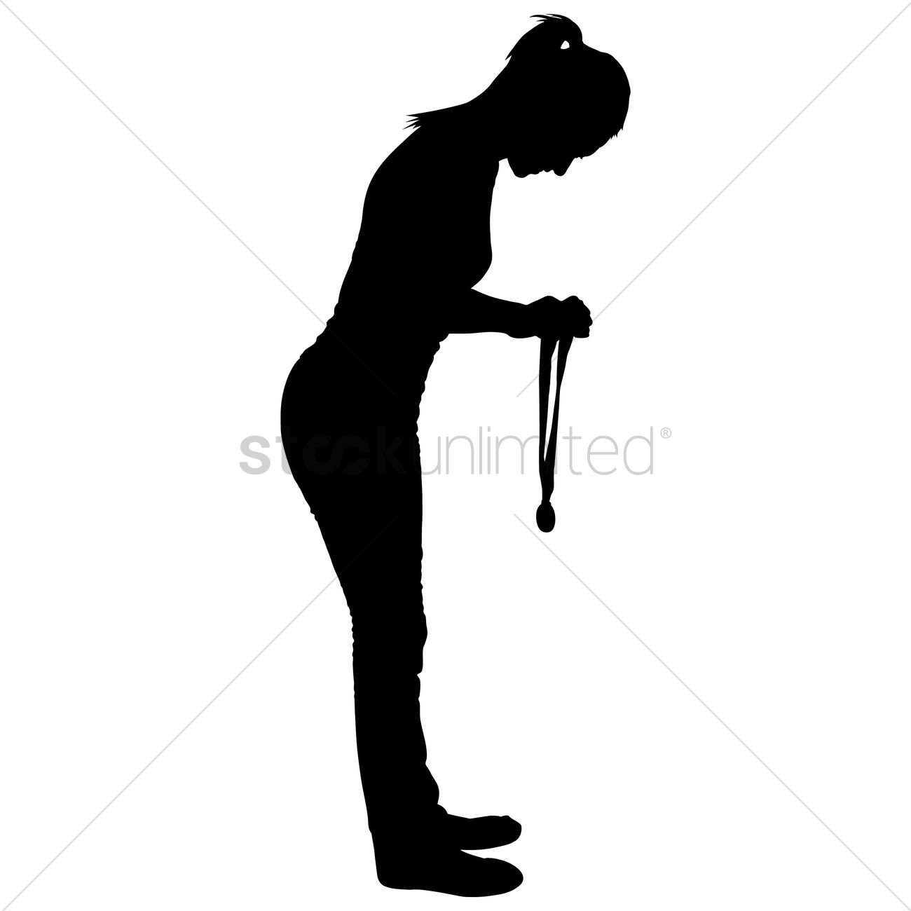 1300x1300 Silhouette Girl With Medal Vector Image