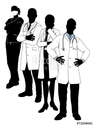 376x500 Medical Team Silhouettes Stock Image And Royalty Free Vector