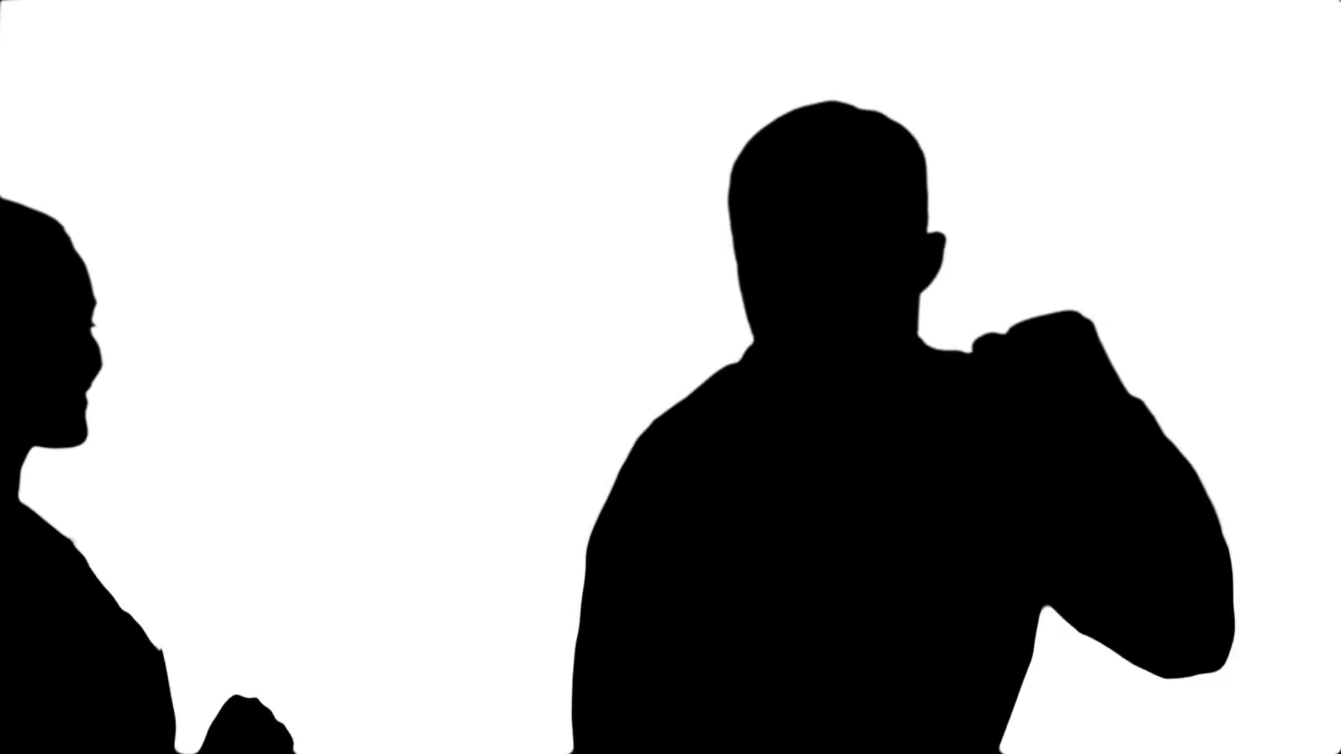 1920x1080 Silhouette Medical Collegues Celebrating, Dancing And Singing