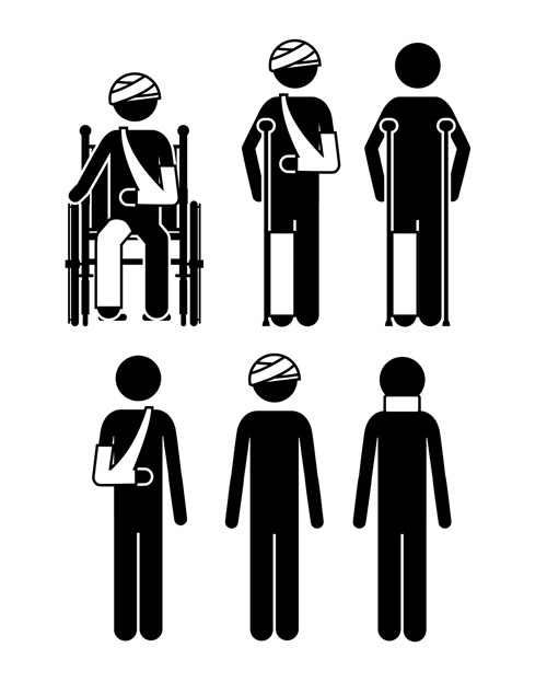 500x623 Vector Medical Care People Silhouettes Set 02