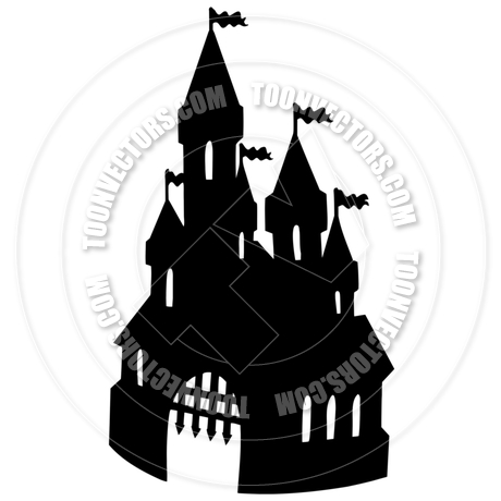 460x460 Cartoon Old Castle Silhouette By Clairev Toon Vectors Eps