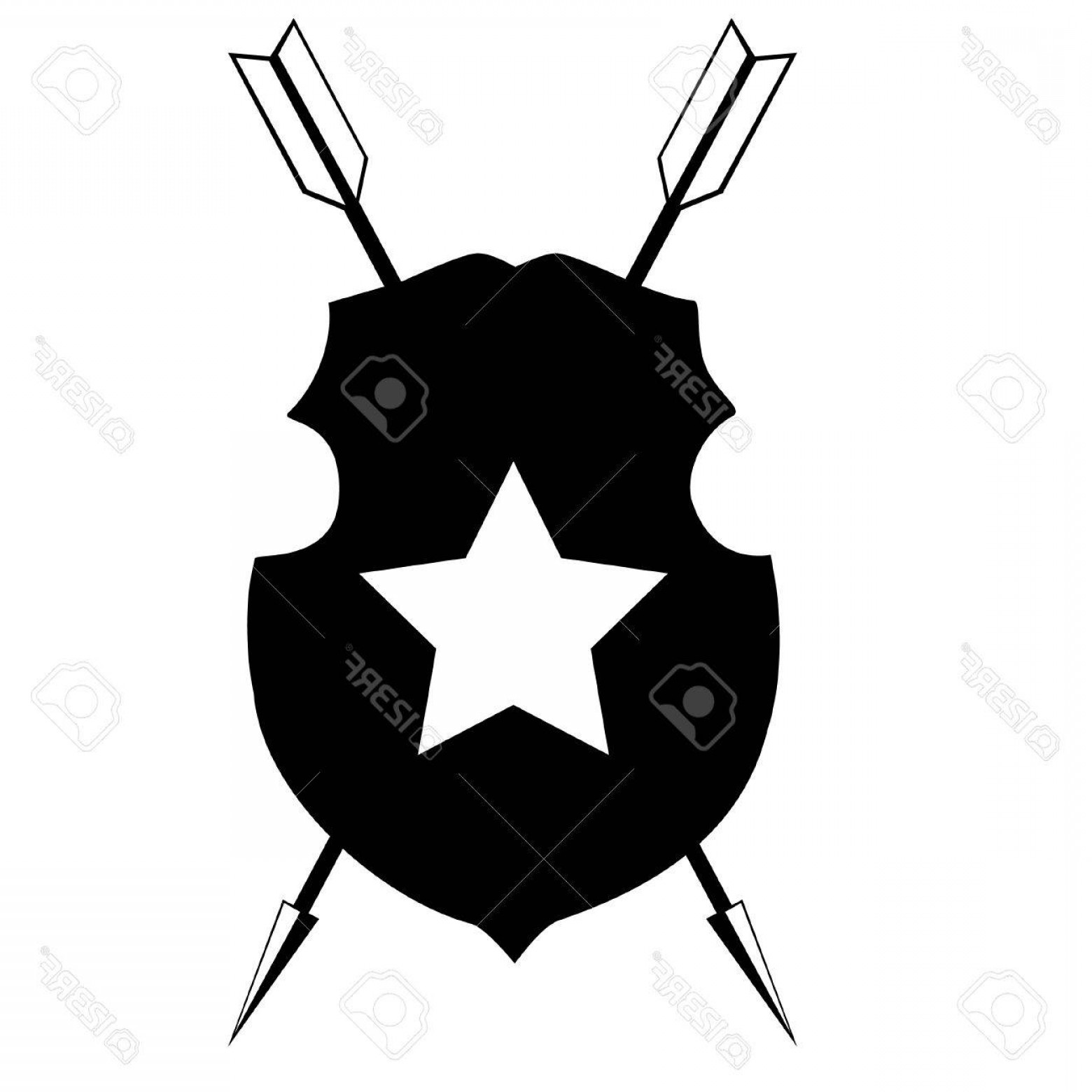 1560x1560 Photostock Vector Medieval Protection Symbol Shield Wit Star
