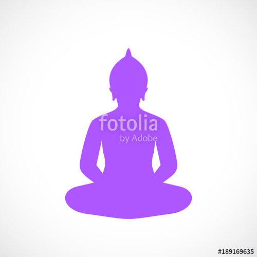 500x500 Buddha Meditation Vector Icon Stock Image And Royalty Free Vector