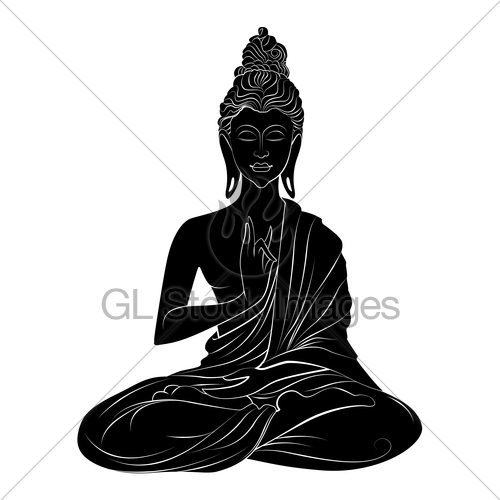 500x500 Lord Buddha In Meditation For Buddhist Festival Of Happy Gl