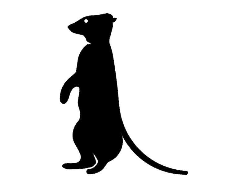 800x606 Meerkat Silhouette Dxf File Free Download