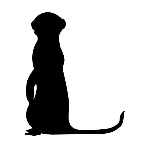500x500 Meerkat Silhouette