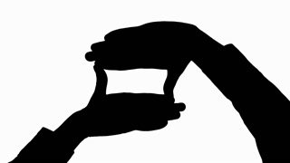 320x180 Male Adult And Little Girl Right Of Frame Silhouette Motion