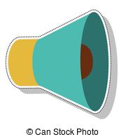 180x195 Megaphone Silhouette Isolated Icon Vector Illustration Eps