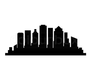 320x280 Boston Massachusetts City Skyline Silhouette. Vector Illustration