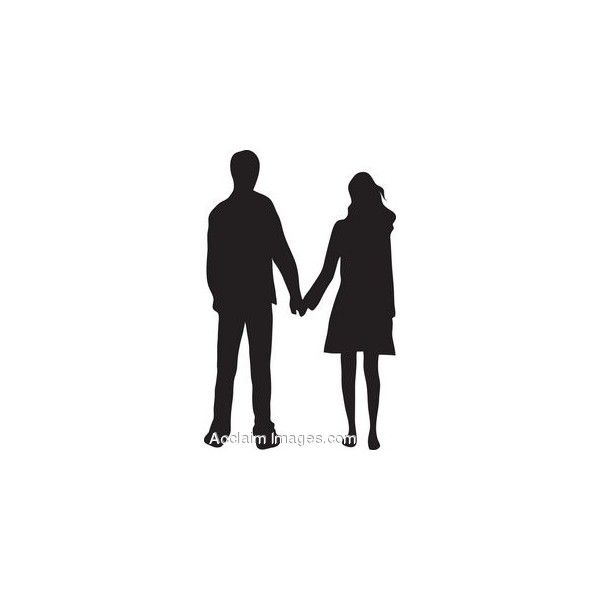 600x600 Clipart Man And Woman Holding Hands Silhouette