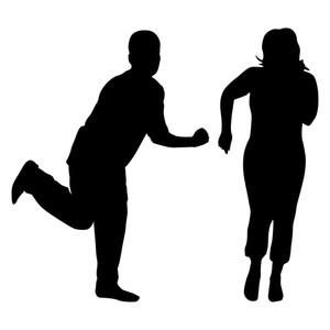 300x300 Dancing Silhouette Royalty Free Vectors