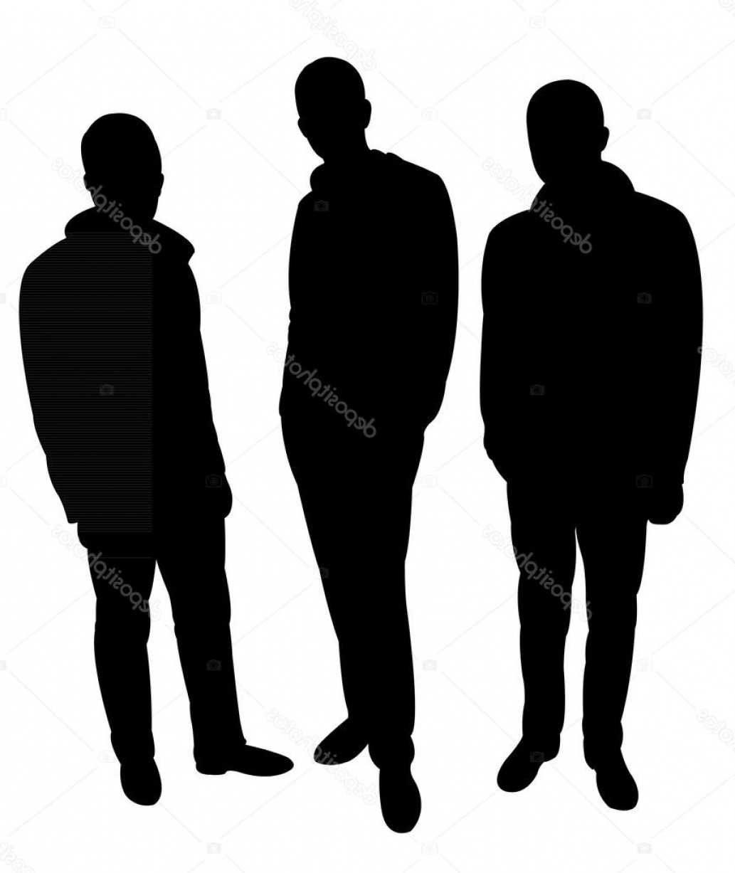 1033x1227 Vector Silhouette Three Men Shopatcloth