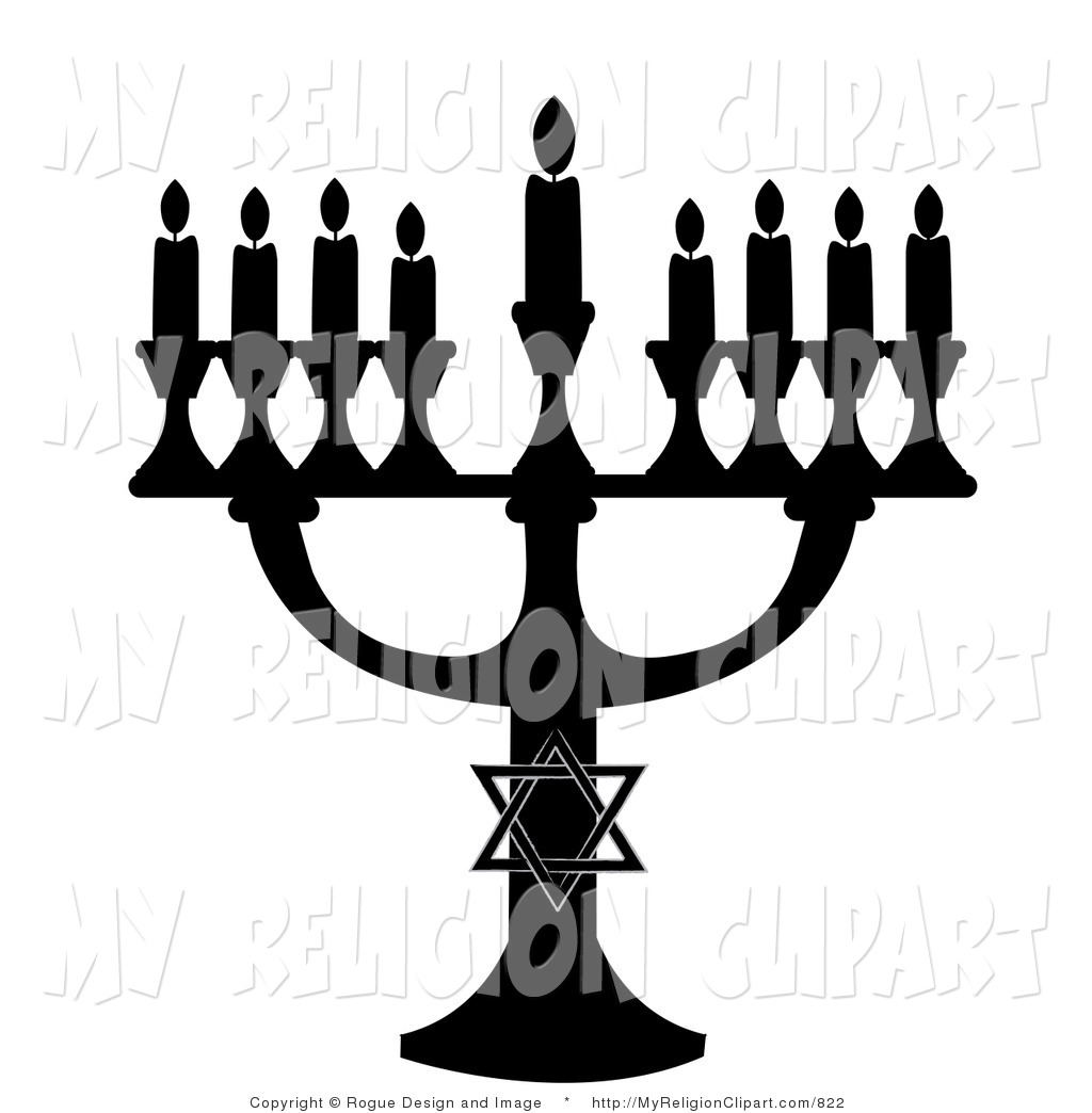 1024x1044 Vector Religion Clip Art Of A Silhouetted Menorah By Pams Clipart