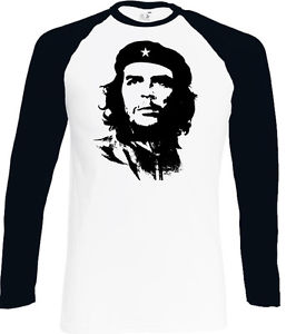 266x300 Che Guevara Face Silhouette Mens Iconic Baseball T Shirt Freedom