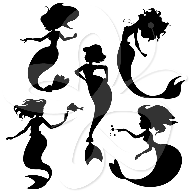 801x800 Mermaid Silhouette Clip Art Clipart Panda