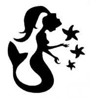 184x199 Free Printable Mermaid Stencil