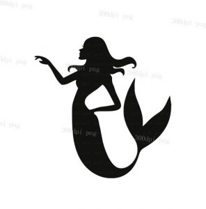 296x300 Mermaid Silhouette Clip Art Mermaid Silhouette Digital Clipart