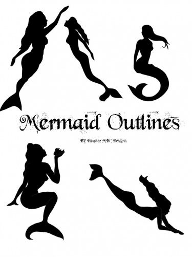 375x500 Mermaid Black And White Mermaid Clip Art Black And White Outline
