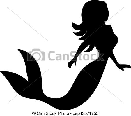 450x401 Mermaid Silhouette Clipart Vector