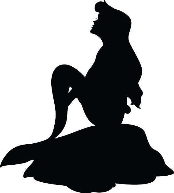 570x634 Silhouette Clipart Little Mermaid'07060