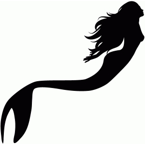 300x300 Mermaid Clipart Silhouette On Side