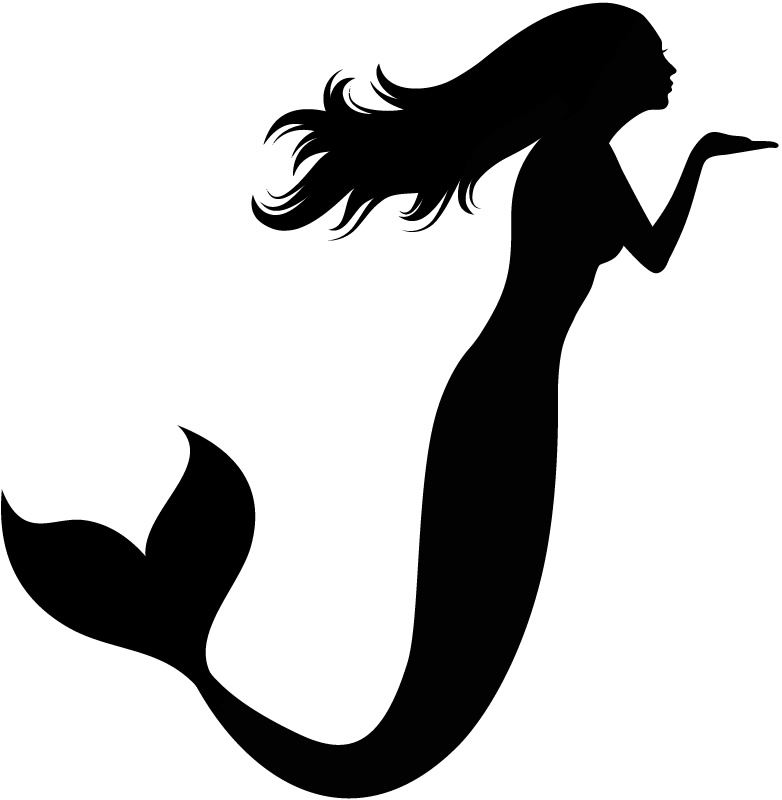 782x800 Mermaid Blowing A Kiss Bathroom Wall Stickers Wall Art Decal