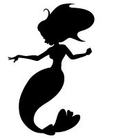 201x201 Mermaid Silhouette Clipart Mermaid Tatoos Mermaid