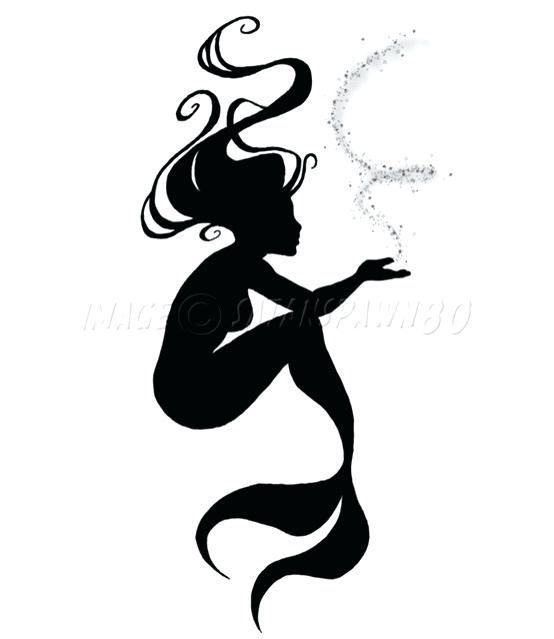 554x639 Mermaid Silhouette