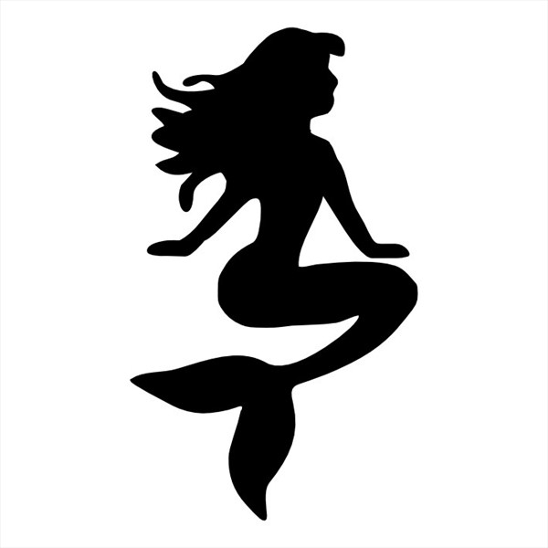 600x600 Mermaid Stencil