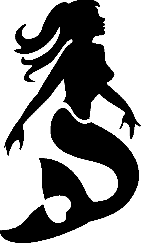 494x851 Glitter Tattoo Stencil Mermaid Silhouettes Tattoo