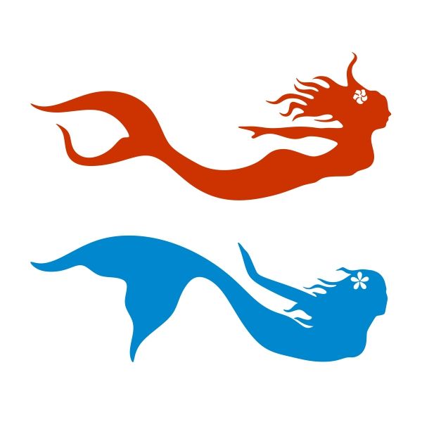 600x600 Mermaid Silhouette Svg Cuttable Design Crew Creations Business