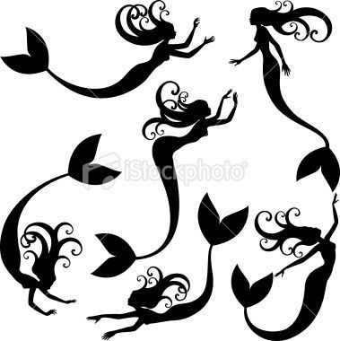 379x380 Approve133191212stock Illustration 13319121 Mermaid Silhouettes
