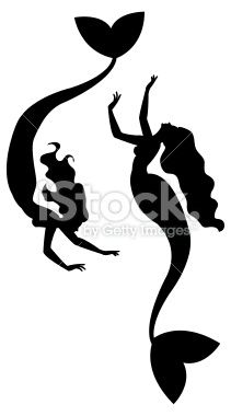 211x380 Mermaid Silhouettes Mermaid Silhouette, Vector Art And Art