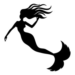 Merman Silhouette at GetDrawings | Free download