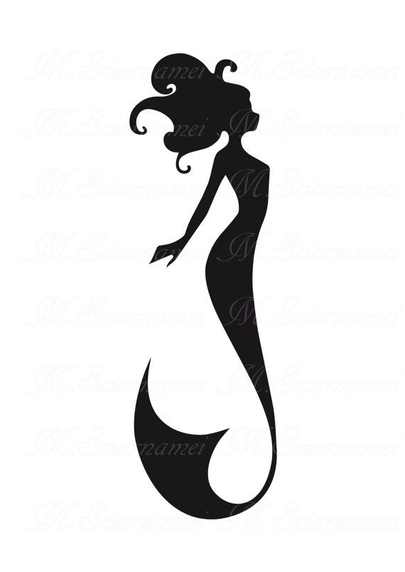 570x806 Mermaid Silhouette