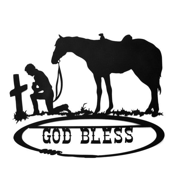 570x570 God Bless, Christmas Gift, Praying Cowboy, Western Decor