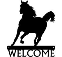 213x195 Beautiful Black Horse Welcome Sign