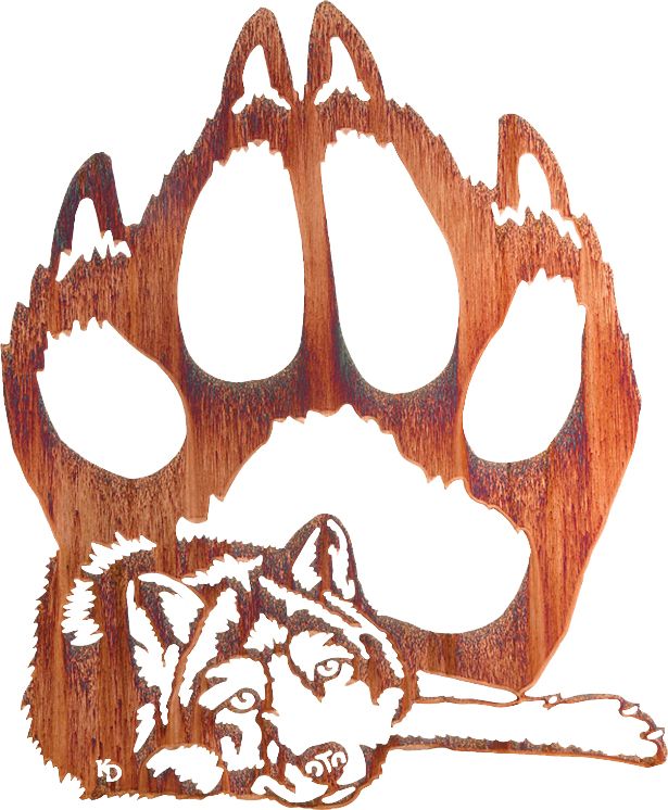615x746 27 Wolf Paw Wall Art Wolf Wall Art