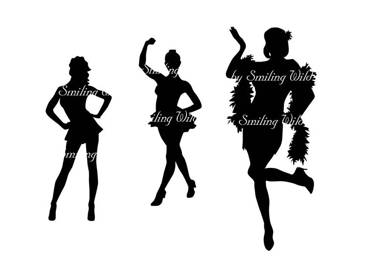 756x535 Cabaret Dancer Party Svg Silhouette Clipart Dancing Woman Png