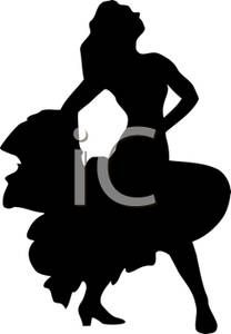 208x300 Silhouette Clipart Of Cultural Dresses Silhouette Of A Woman