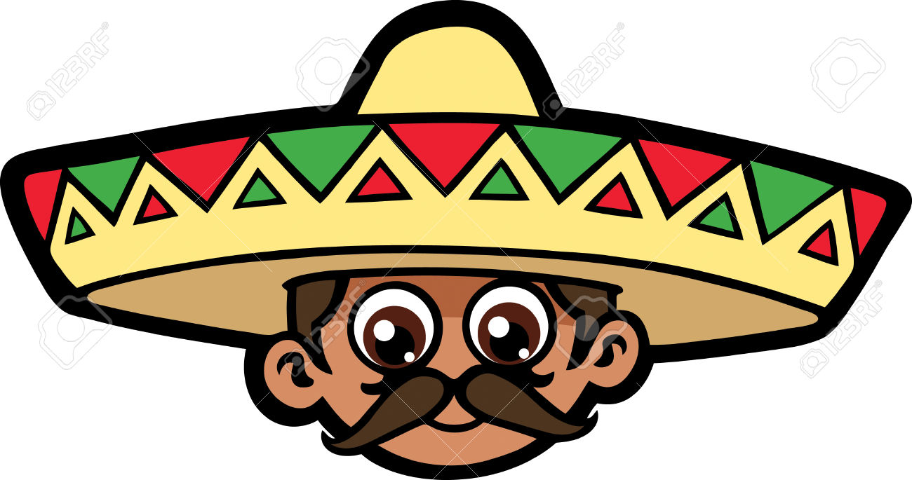 mexican guy sombrero clipart