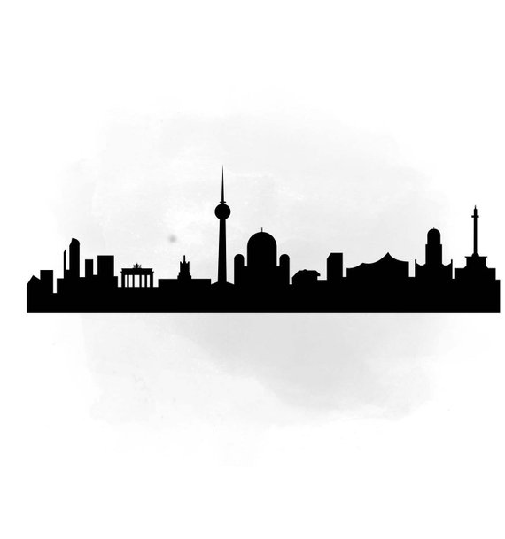570x609 City Skyline Berlin Svg Clipart, International City Digital File