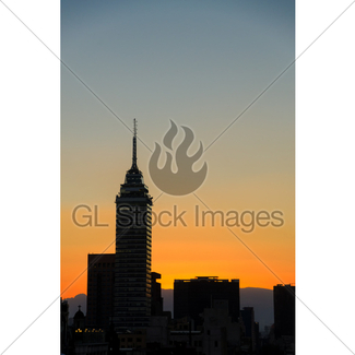 325x325 Mexico City Skyline Silhouette Gl Stock Images