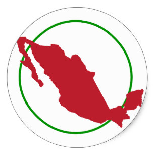 307x307 Mexico Map Stickers Zazzle