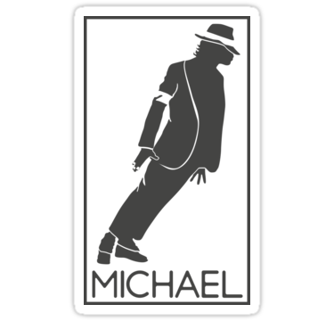 375x360 Silhouette Of The King Of Pop Michael Jackson Stickers By Tyto