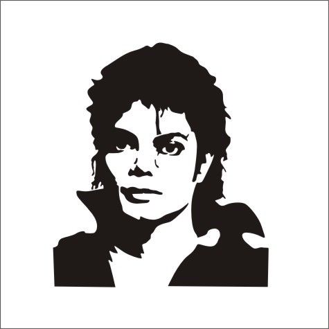 475x475 Isee360 Michael Jackson Face Silhouette Car Sticker Die Cut