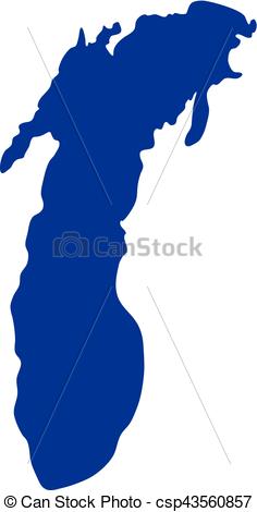 236x470 Lake Michigan Silhouette Clipart Vector